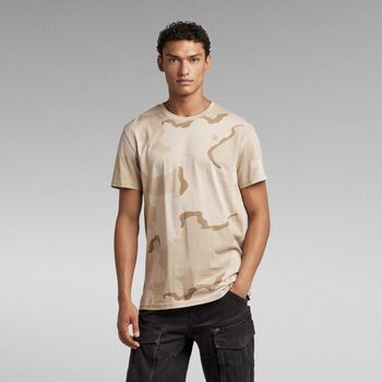 Abbigliamento Uomo T-shirt & Polo G-Star Raw D22805-C721 CAMO-D935 DESERT Beige