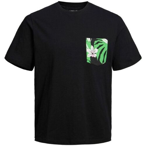 Abbigliamento Uomo T-shirt & Polo Jack & Jones 12235290 TULUM-BLACK Nero