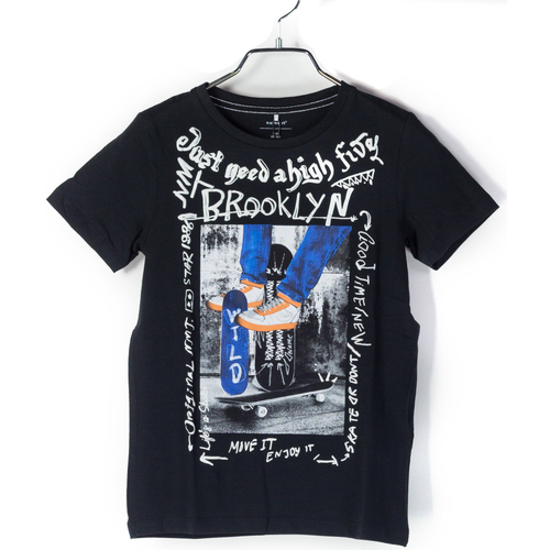 Abbigliamento Bambino T-shirt & Polo Name it T-SHIRT HETER STAMPATA RAGAZZO Nero
