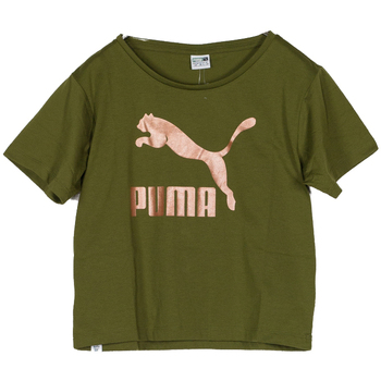 Abbigliamento Bambina T-shirt & Polo Puma EVO GRAPHIC T-SHIRT RAGAZZA Verde