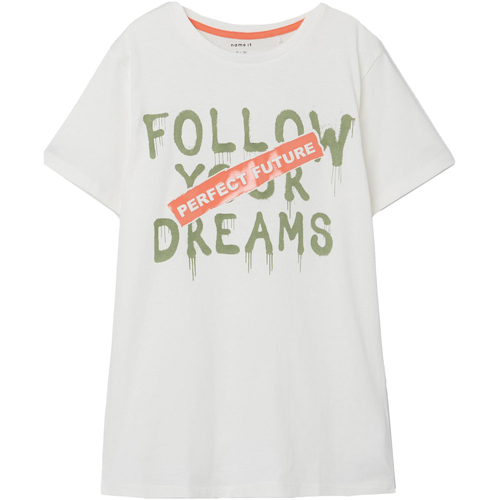Abbigliamento Bambino T-shirt & Polo Name it T-SHIRT FIRRE STAMPA RAGAZZO Bianco