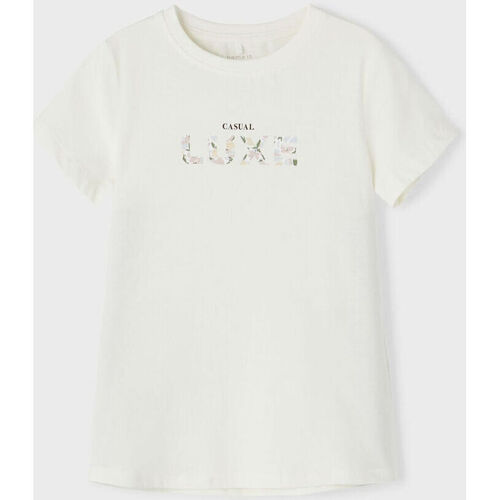 Abbigliamento Bambina T-shirt & Polo Name it T-SHIRT FYNE RAGAZZA Bianco