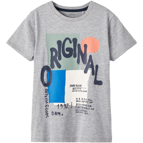 Abbigliamento Bambino T-shirt & Polo Name it T-SHIRT FIRRE STAMPA RAGAZZO Grigio