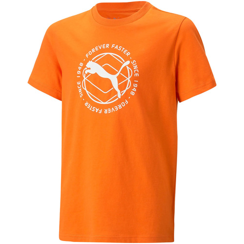 Abbigliamento Bambino T-shirt & Polo Puma T-SHIRT ACTIVE GRAPHIC RAGAZZO Arancio