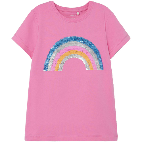 Abbigliamento Bambina T-shirt & Polo Name it T-SHIRT DIKINA RAGAZZA Rosa