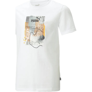 Abbigliamento Bambino T-shirt & Polo Puma T-SHIRT ESS STREET GRAPHIC RAGAZZO Bianco