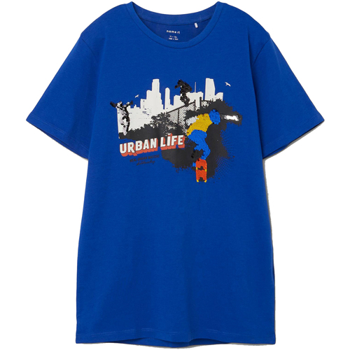 Abbigliamento Bambina T-shirt & Polo Name it T-SHIRT FALKE STAMPA RAGAZZO Blu