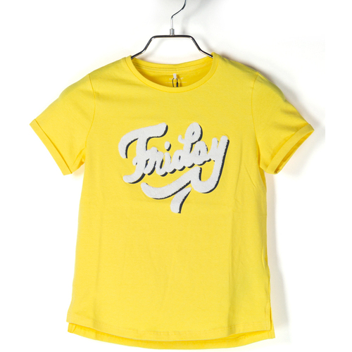 Abbigliamento Bambina T-shirt & Polo Name it T-SHIRT BEHENNA FRYDAY RAGAZZA Giallo