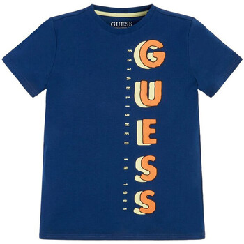 Abbigliamento Bambino T-shirt & Polo Guess G-L3GI00K8HM0 Blu