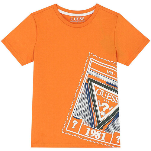 Abbigliamento Bambino T-shirt & Polo Guess G-L3GI01K8HM0 Arancio