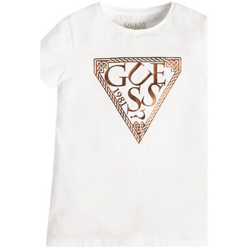 Abbigliamento Bambina T-shirt maniche corte Guess G-J3GI09K6YW1 Bianco