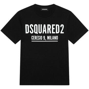 Abbigliamento Bambino T-shirt maniche corte Dsquared Ceresio DSQ2 Nero