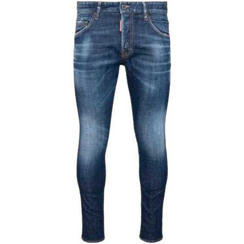 Abbigliamento Uomo Jeans Dsquared Dark Clean Wash Skater Blu