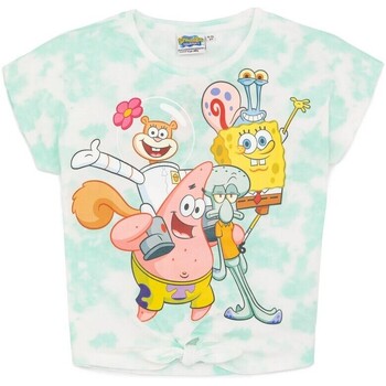 Abbigliamento Bambina T-shirts a maniche lunghe Spongebob Squarepants NS6907 Bianco