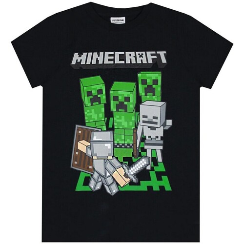 Abbigliamento Unisex bambino T-shirt maniche corte Minecraft Adventure Nero