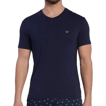 Abbigliamento Uomo T-shirt maniche corte Emporio Armani Mini logo original Blu