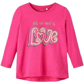 Abbigliamento Unisex bambino T-shirts a maniche lunghe Name it 13212537 Rosa