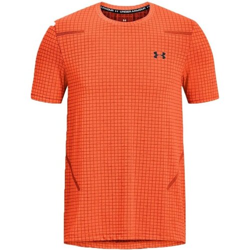 Abbigliamento Uomo T-shirt maniche corte Under Armour T-shirt Uomo Ua Seamless Grid Arancio