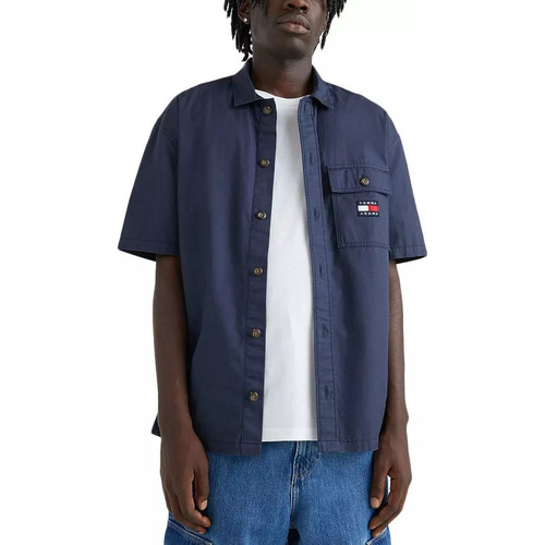 Abbigliamento Uomo Camicie maniche corte Tommy Jeans ATRMPN-39727 Blu