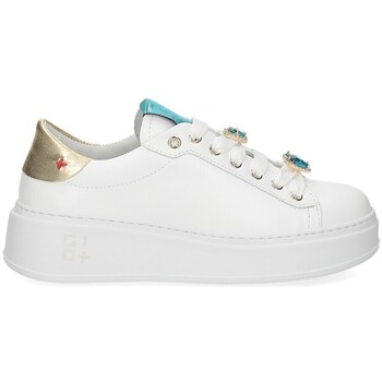 Scarpe Donna Sneakers Gio + Gio+ PIA110 spilla libellula pelle bianca Bianco