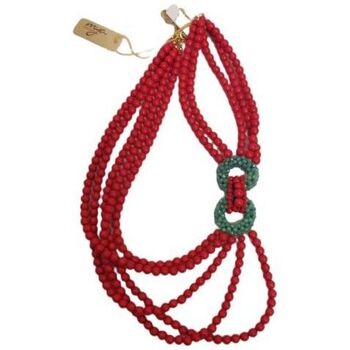 Orologi & Gioielli Donna Collane Mya Accessories P11120-ROSSO-TURCHESE Rosso