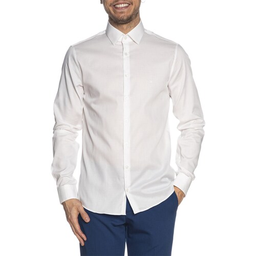Abbigliamento Uomo Camicie maniche lunghe Calvin Klein Jeans K10K111295 Bianco