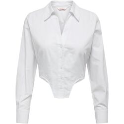 Abbigliamento Donna Camicie Only 15296738 AGLA-BRIGHT WHITE Bianco