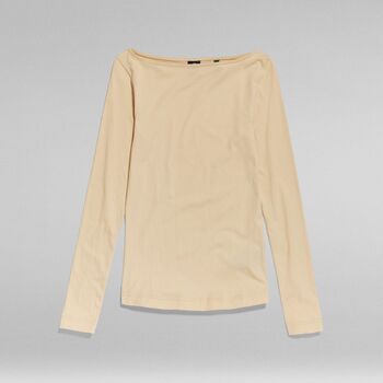 Abbigliamento Donna T-shirt & Polo G-Star Raw D22754 D266 BOAT SLIM-1868 POSTBAG Beige