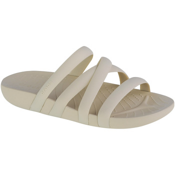 Scarpe Donna Pantofole Crocs Splash Strappy Sandal Beige