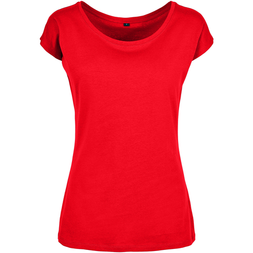 Abbigliamento Donna T-shirts a maniche lunghe Build Your Brand BB013 Rosso