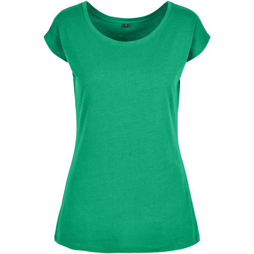 Abbigliamento Donna T-shirts a maniche lunghe Build Your Brand BB013 Verde