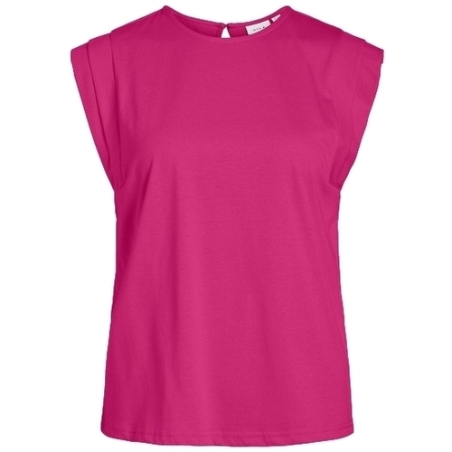 Abbigliamento Donna Top / Blusa Only VILA Top Sinata S/S - Pink Yarrow Rosa