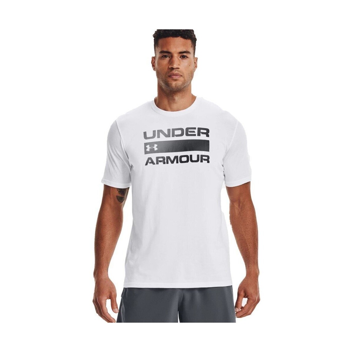 Abbigliamento Uomo T-shirt maniche corte Under Armour T-Shirt Uomo Team Issue Wordmark Bianco