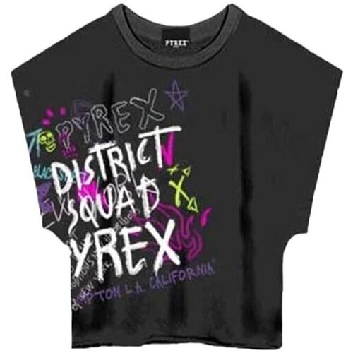 Abbigliamento Unisex bambino T-shirt maniche corte Pyrex T-Shirt Bambina Street Smanicata Nero