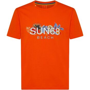 Abbigliamento Uomo T-shirt maniche corte Sun68 T33141 2000000326177 Arancio