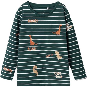 Abbigliamento Bambino T-shirt & Polo Name it T-Shirt  Nmmtenne Ls Top Verde