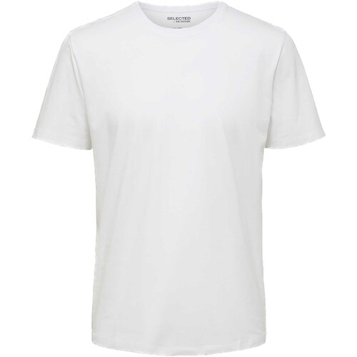 Abbigliamento Uomo T-shirt & Polo Selected T-Shirt  Slhaspen Noos Bianco
