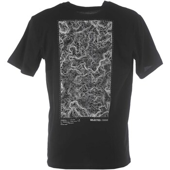 Selected Slhrelaxajax Print Ss O-Neck Tee W Nero