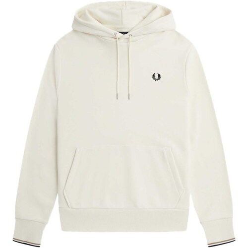Abbigliamento Uomo Felpe in pile Fred Perry Felpa Fred Perry Tipped Hooded Bianco