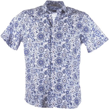 Abbigliamento Uomo Camicie maniche corte Sl56 Camicia  Colletto Uomo Gera Blu