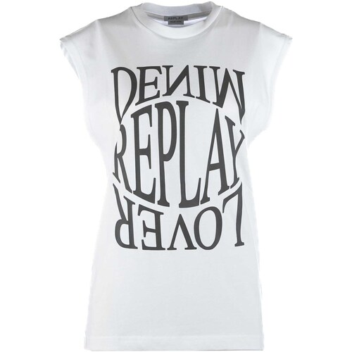 Abbigliamento Donna T-shirt & Polo Replay T-Shirt Bianco