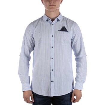Abbigliamento Uomo Camicie maniche lunghe Scotch & Soda Camicia  Striped Bianco Azzurro Blu