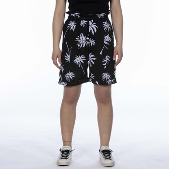 Abbigliamento Donna Shorts / Bermuda Shopart Bermuda  Donna In Tessuto Stampato Nero Nero