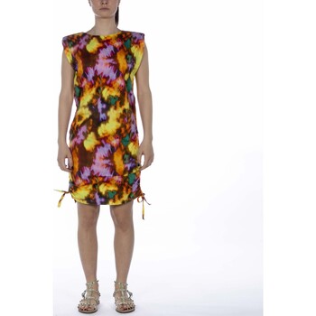 Abbigliamento Donna Vestiti Shopart Abito Shop Art In Popeline Stampato Multicolor Multicolore