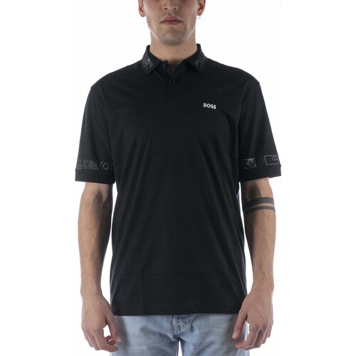 Abbigliamento Uomo T-shirt & Polo BOSS Polo  Pirax Nero Nero