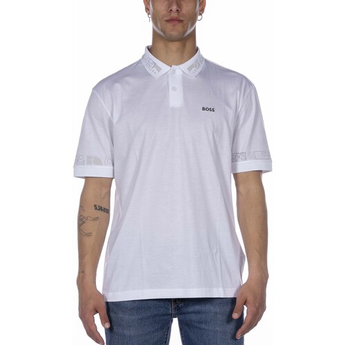 Abbigliamento Uomo T-shirt & Polo BOSS Polo  Pirax 10241540 Bianco Bianco
