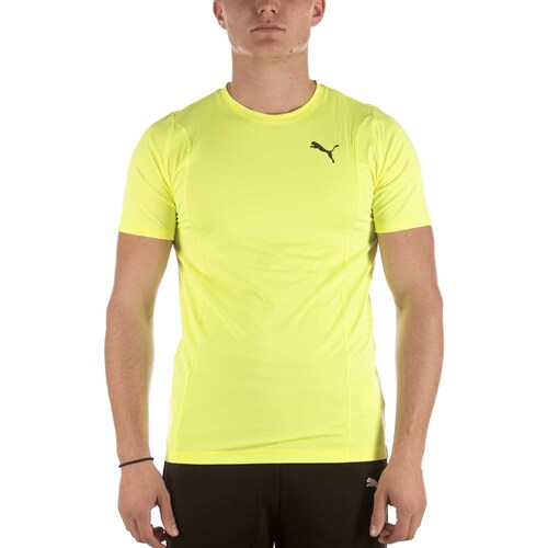 Abbigliamento Uomo T-shirt & Polo Puma T-Shirt  Run Cloudspun Giallo Giallo