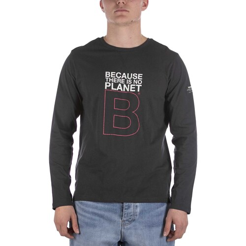 Abbigliamento Uomo T-shirt & Polo Ecoalf T-Shirt  Greatalf B Manica Lunga Nero Nero