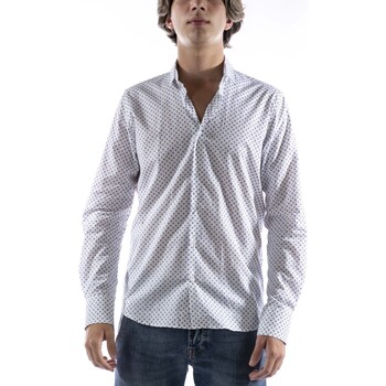 Abbigliamento Uomo Camicie maniche lunghe Sl56 Camicia S.L.56 Fantasia Bianco Bianco