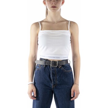 Abbigliamento Donna Top / T-shirt senza maniche Calvin Klein Jeans Logo Tape Strappy To Bianco